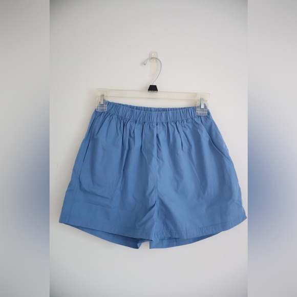 NWT Altar'd State Swim High Waisted Blue Cotton Shorts Extra Small XS - Picture 2 of 6